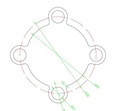 CAD圆内轴线编号与标注技巧 2