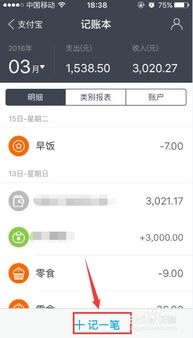 支付宝高效记账本使用指南 1