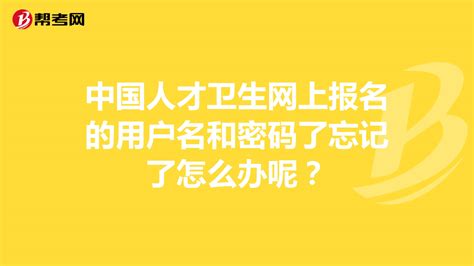 中国卫生人才网账号密码遗忘快速找回指南 4