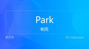 请问'park'这个词是什么意思？ 1