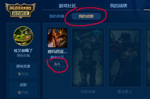 如何查看英雄联盟中自己的皮肤数量 1