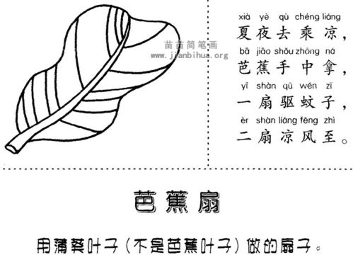 轻松学会：芭蕉扇简笔画绘制步骤 2