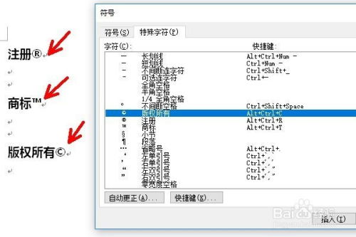 如何在Word文档中轻松添加复选框打钩叉及商标版权注册符号 4