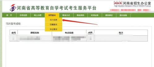 河南自考成绩查询方法 1