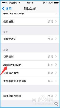 苹果手机轻松开启辅助触控（AssistiveTouch）设置指南 3