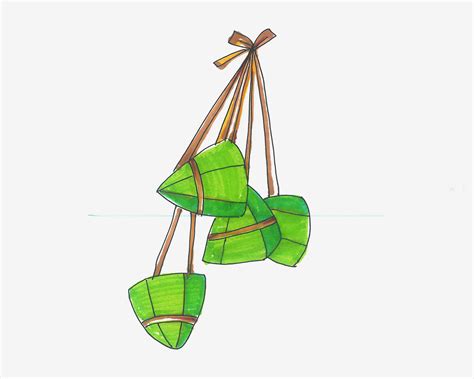 如何绘制粽子的详细步骤 5