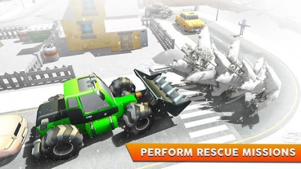 抢雪挖掘机3D模拟