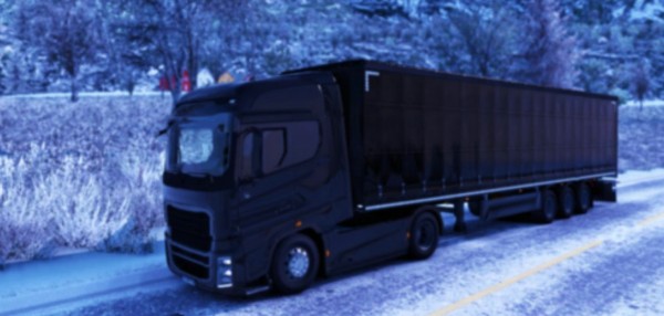 雪地欧洲卡车驾驶