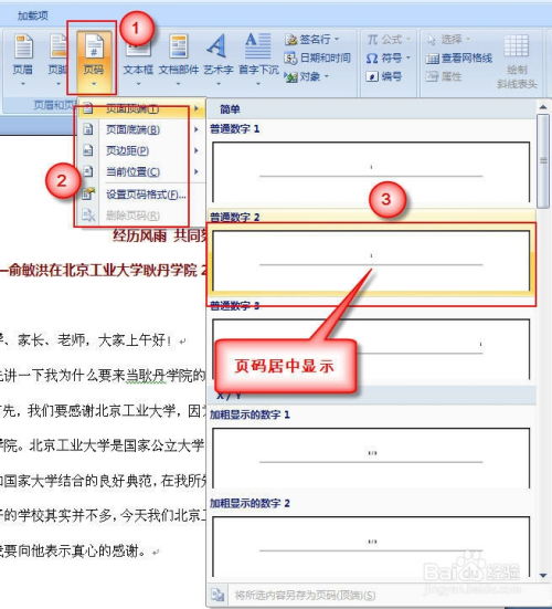 Word 2007高效插入页码技巧大揭秘 1