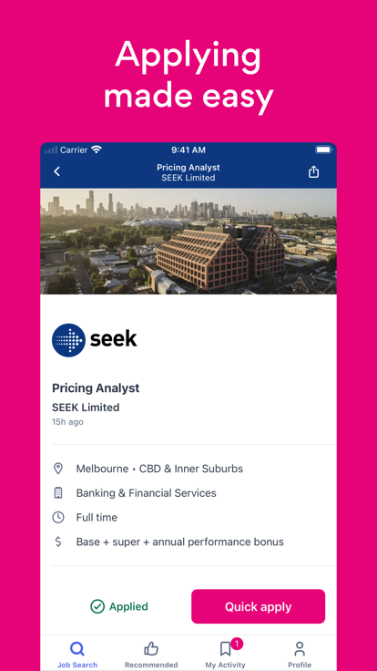 seek jobs app