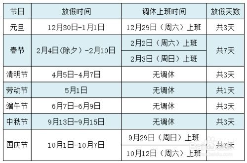 2019年全年假期规划：详细放假时间安排揭晓 4