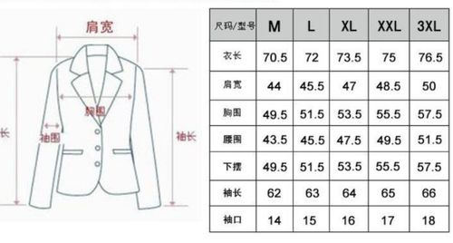 XL尺码对应大小 1