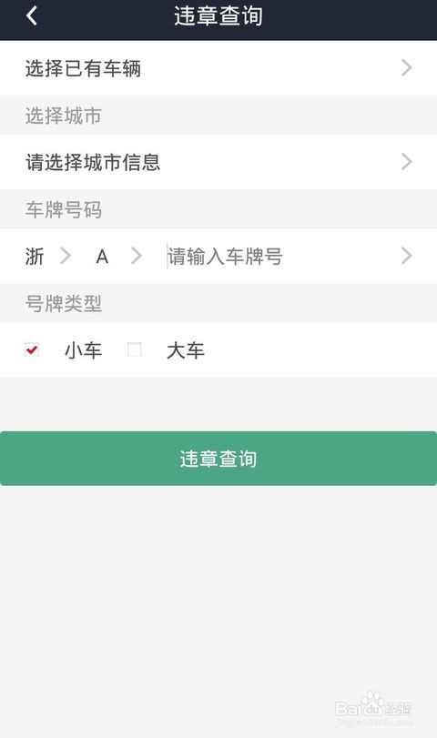 一键速查交通违章信息 2