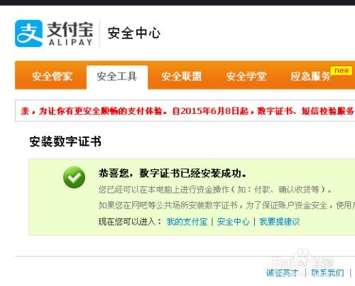 一键守护支付安全：详解支付宝安全控件与数字证书安装指南 2