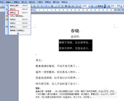 Word文档：轻松掌握剪切与复制技巧 1