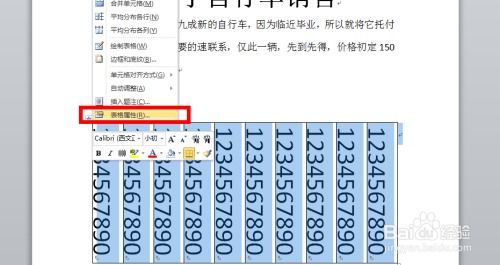 在Word中创建电话广告条的步骤 3