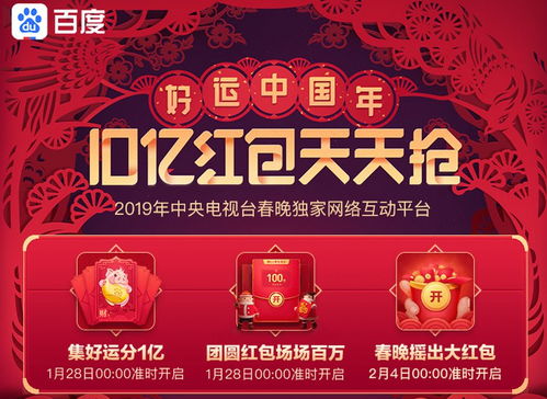 2019百度春节红包盛宴：集好运攻略，豪分1亿大奖！ 1