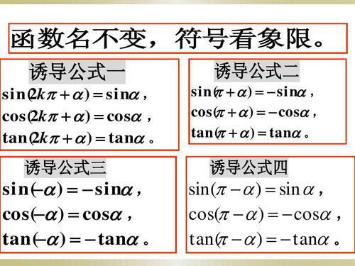 全面汇总：所有必知的诱导公式详解 2