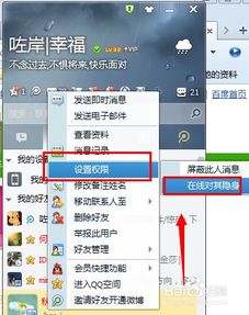 如何设置QQ隐身/在线状态对特定好友可见/隐身 3
