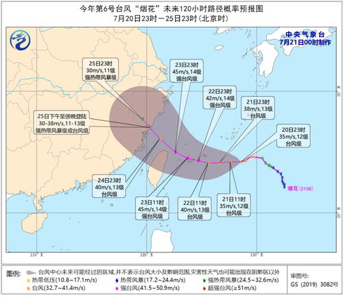 如何查看2021年第6号台风“烟花”的实时路径图？ 1