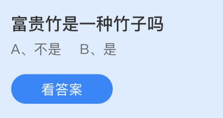 揭秘！富贵竹究竟是不是竹子？蚂蚁庄园小课堂为你解答 1