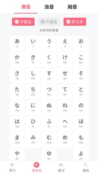 五十音图沪江日语入门学习软件App