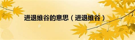 解析'进退维谷'：含义深度剖析 2