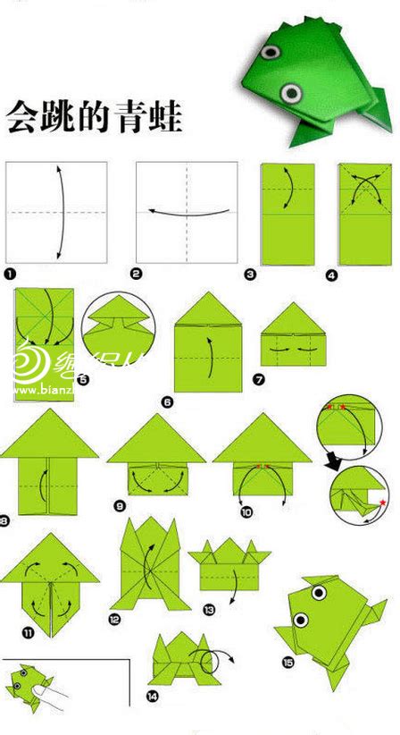 轻松学会！手工折纸青蛙的详细步骤 2