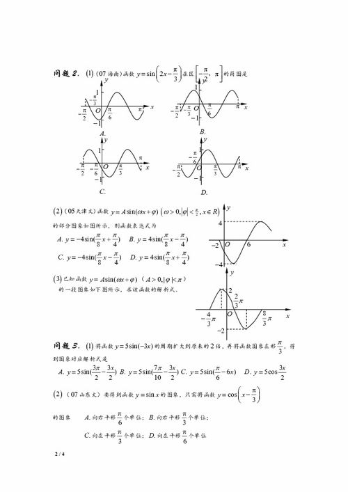 反三角函数图像的绘制方法及其主要性质有哪些？ 2