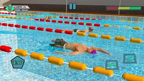  夏季运动游泳比赛游戏